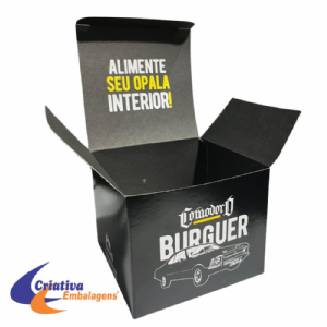 CAIXA 11X11X9CM FUNDO AUTOMTICO - HAMBRGUER